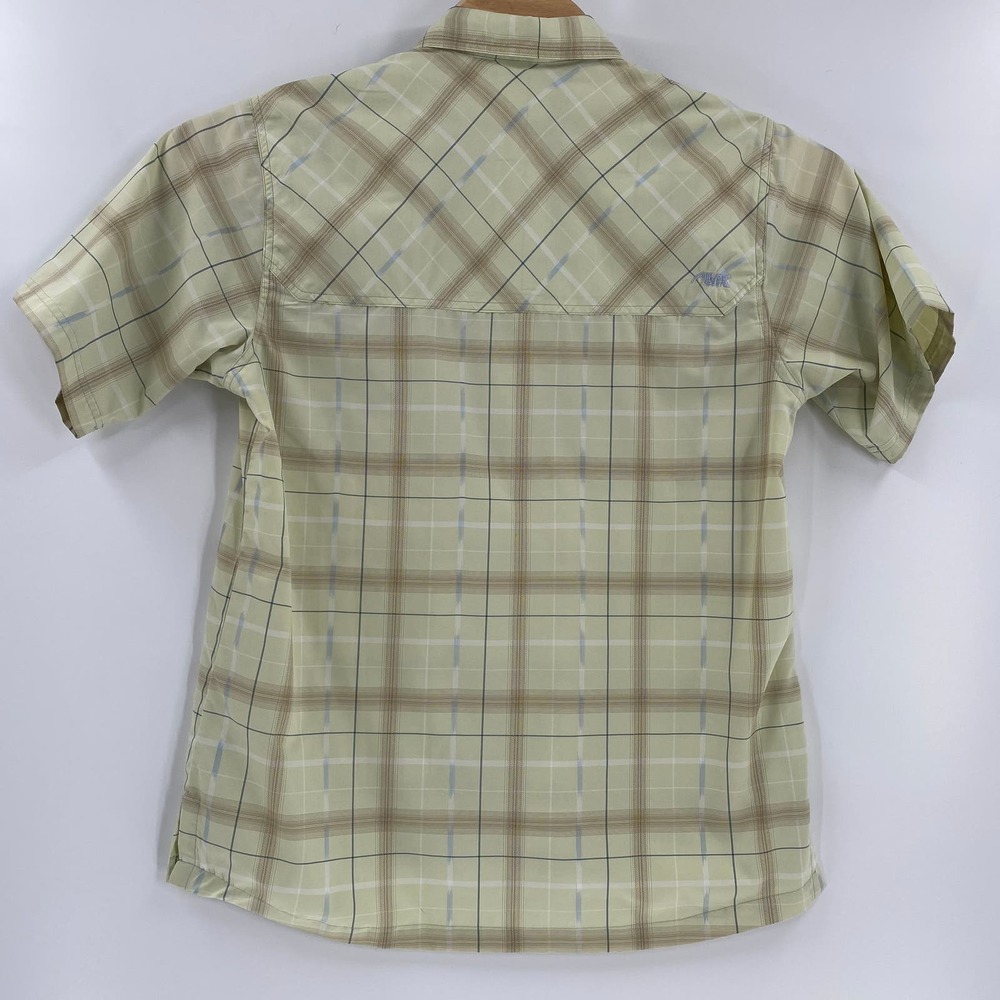 Mountain Khakis Medium Light Green Brown Plaid Short Sleeve Button Down Shirt - Picture 6 of 6